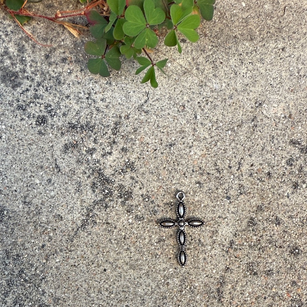 Vintage Silver Plated Cross Pendant